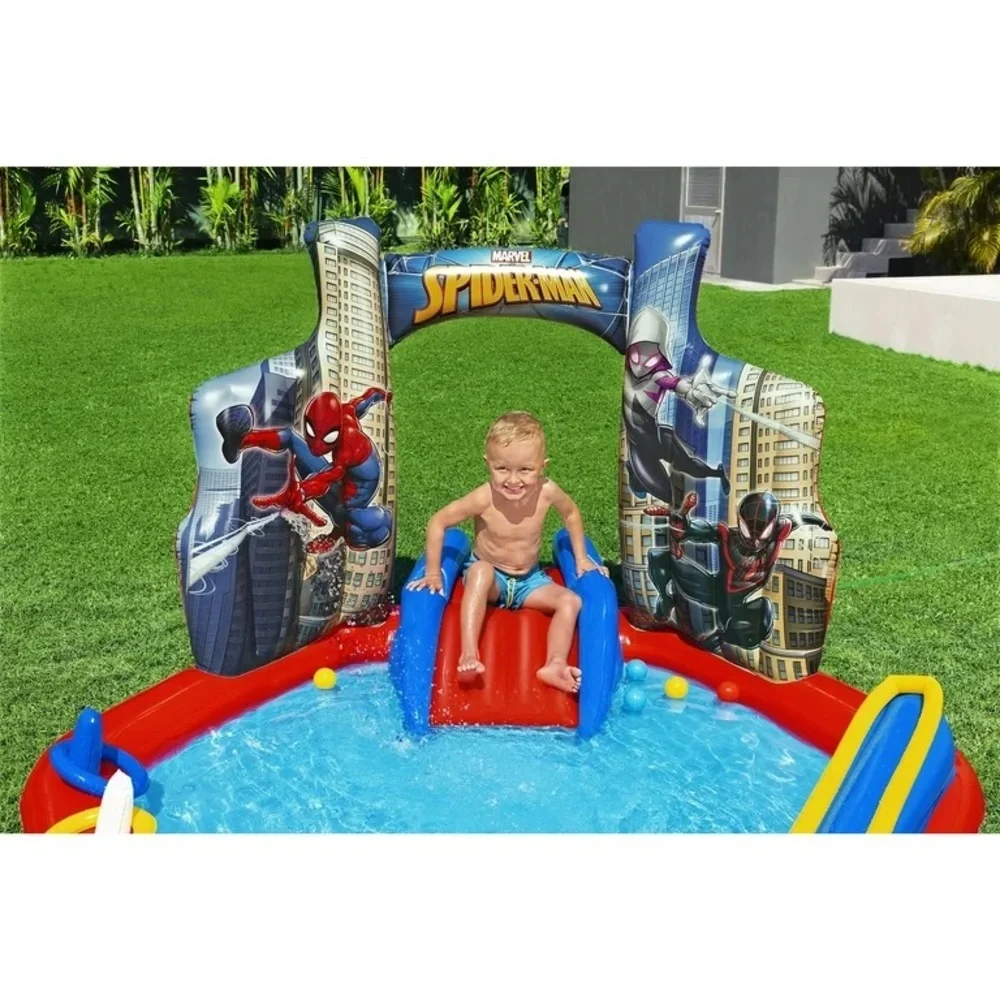Bestway: Spider-Man Inflatable Water Play Center - 6'11"x6'9"x50". NWT in box. - Picture 9 of 10